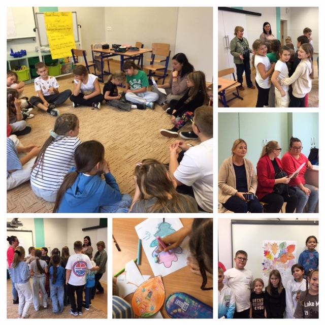 Sala lekcyjna. Przed uczniami prowadząca, w sali obecni są dorośli uczestnicy lekcji.