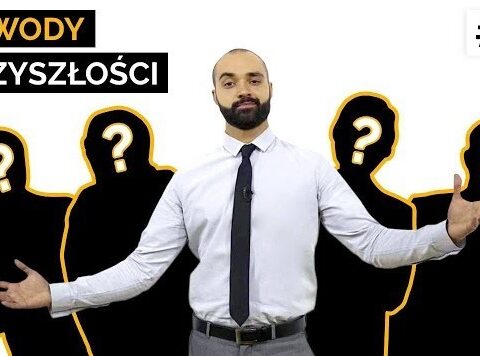 Na środku obrazka stoi mężczyzna z rozłożonymi rękami. Po jego prawej i lewej stronie cienie postaci z wielkimi znakami zapytania. Nad tym napis „Zawody przyszłości”.